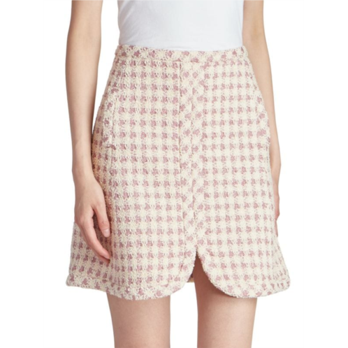 Giambattista Valli Tweed Silk Blend Mini Skirt