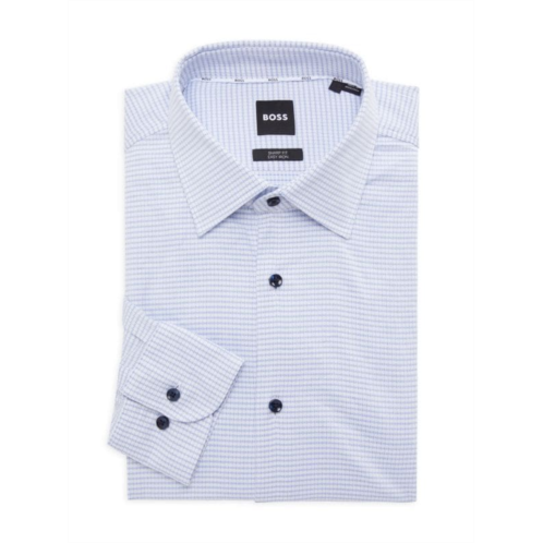 BOSS Max Sharp Fit Patterned Dress Shirt