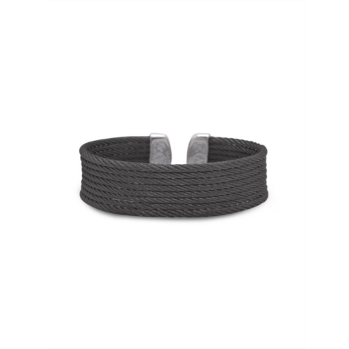 Alor Essential Cuffs Black Stainless Steel Cable Bracelet