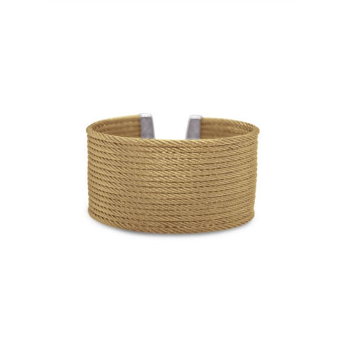 Alor Essential Cuffs Goldtone Stainless Steel Cable Bracelet