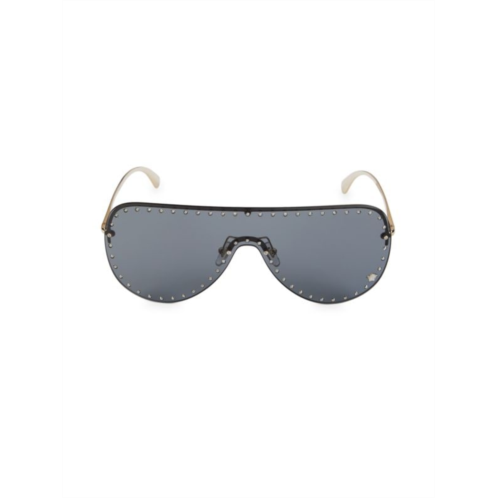Versace 63MM Studded Aviator Shield Sunglasses