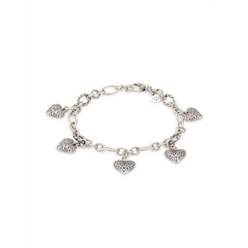 John Hardy Sterling Silver Heart Charm Bracelet