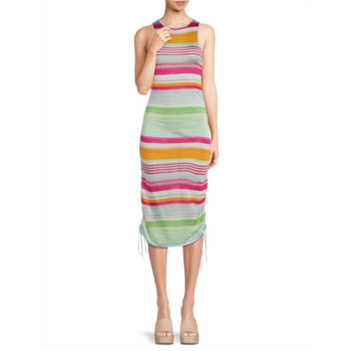 Milly Natalie Striped Midi-Dress