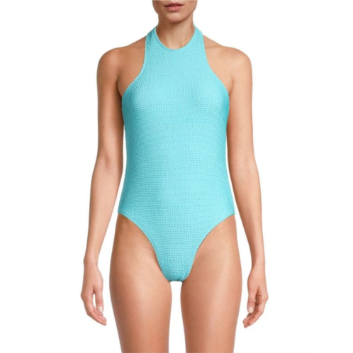 Milly Jackie Textured One Piece Swimsuit