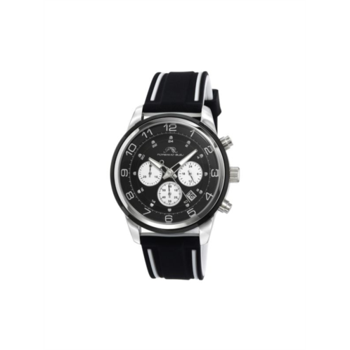 PORSAMO BLEU Arthur 44MM Stainless Steel & Silicone Strap Chronograph Watch