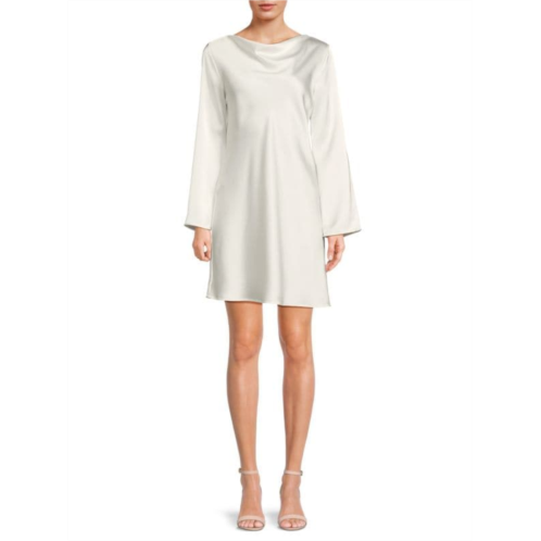 Renee C. Satin Mini Shift Dress