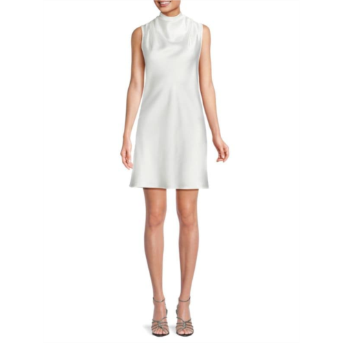 Renee C. Satin Bow Mini Shift Dress