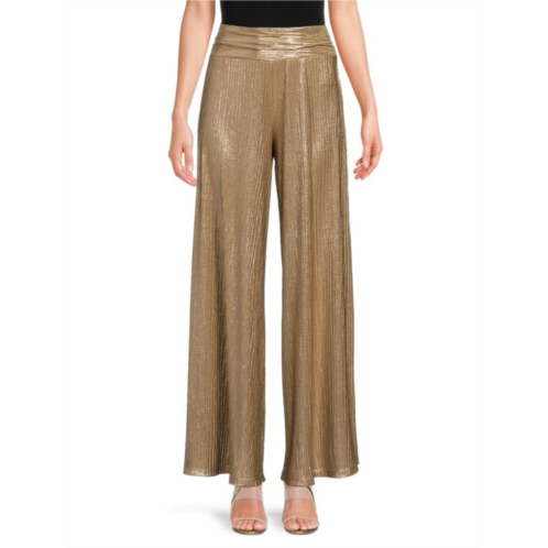 Renee C. Metallic Wide Leg Pants