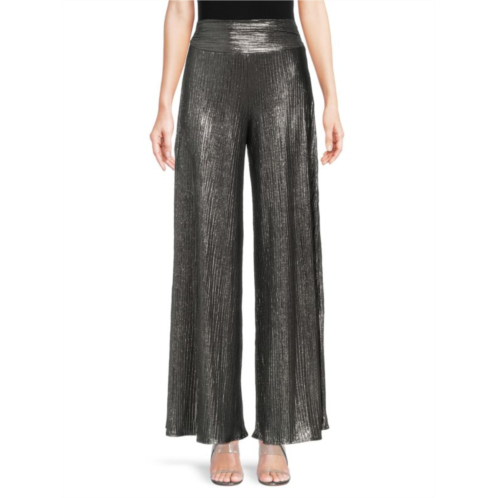 Renee C. Metallic Wide Leg Pants