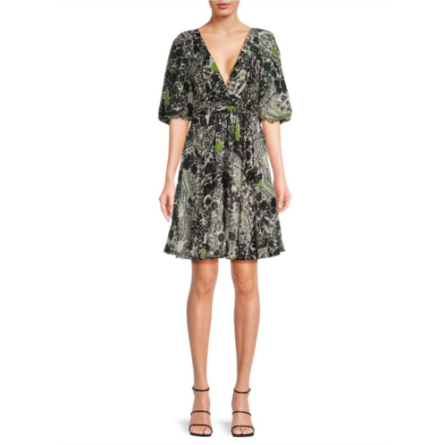 Giambattista Valli Silk Floral Mini Dress