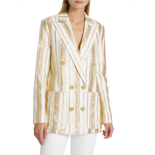 7 For All Mankind Shine Striped Blazer