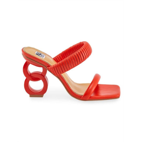 Lady Couture Raddle Sculpture Heel Sandals