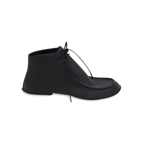 The Row Car Shoe In Black Leather Boots