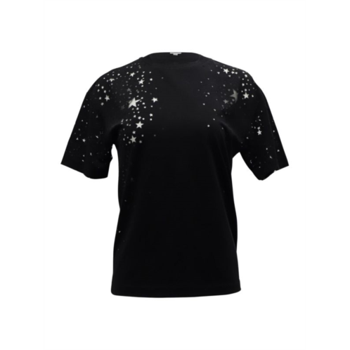 Stella Mccartney Star T-Shirt In Black Lyocell Cotton