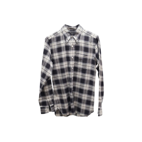 Tom Ford Plaid Button Down Shirt In Multicolor Brushed Cotton