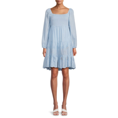 Area Stars Smocked Eyelet Midi Dress