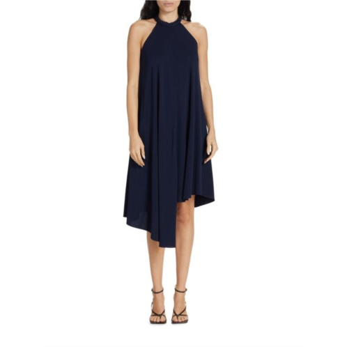 Halston Heritage Marie Asymmetric Halter Dress