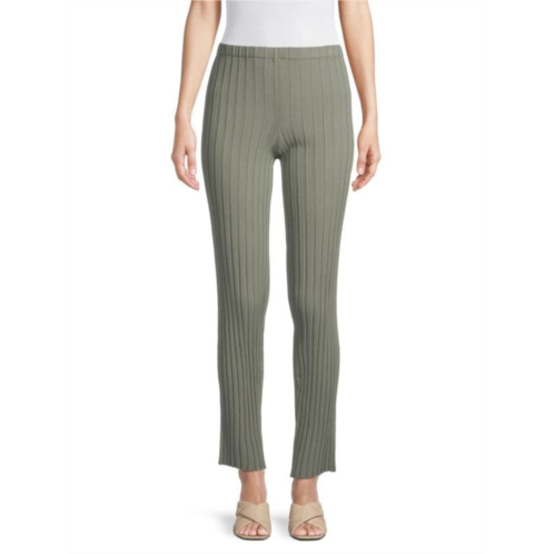 Minnie Rose Ribbed Knit Pull On Pants