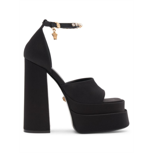 Versace Satin Block Platform Sandals