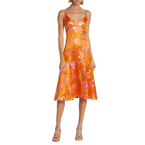 Etro Floral Jacquard Midi Slip Dress