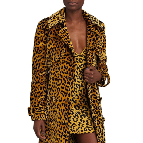 Sergio Hudson Cheetah Print Silk Mini Dress