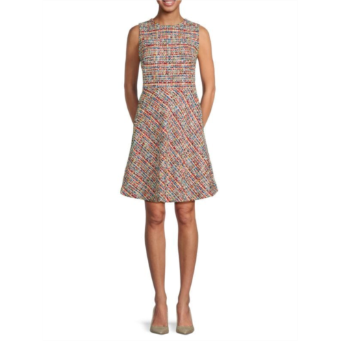 Akris punto Tweed Fit-&-Flare Dress