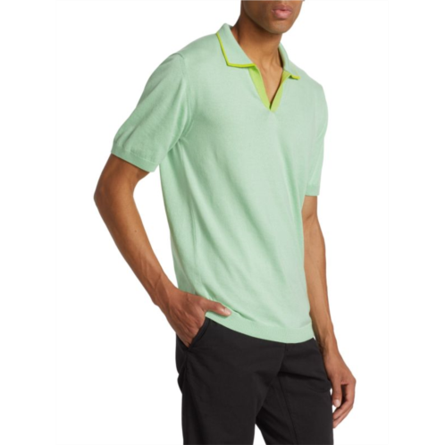 Saks Fifth Avenue Solid Cotton Polo