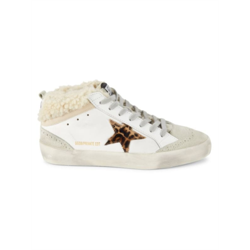 Golden Goose Shearling & Leather Sneakers