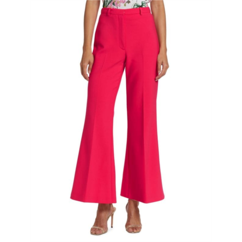 Oscar de la Renta Virgin Wool Blend Flare Pants