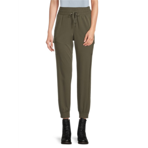 Avalanche Isabel Dobby Solid Drawstring Cargo Pants