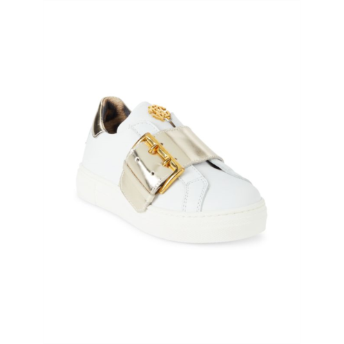 Roberto Cavalli Little Girls & Girls Logo Leather Sneakers