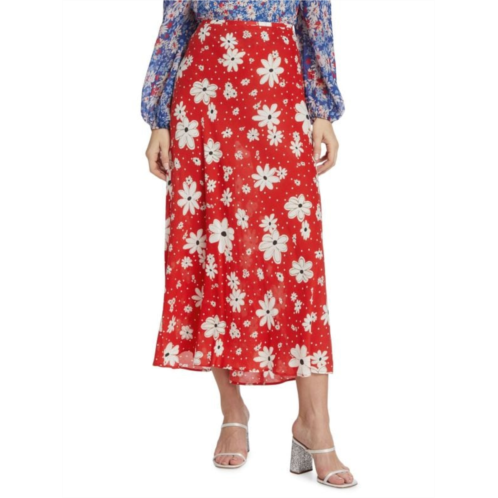 Rixo Kelly Floral Midi Skirt