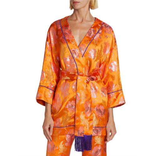 Etro Floral Jacquard Kimono Jacket