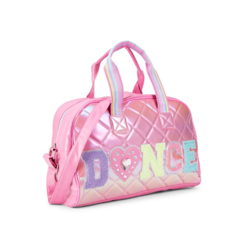 OMG Accessories Girls Medium Dance Quilted Duffel Bag