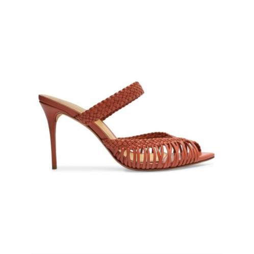 Alexandre Birman Agatha Braided Leather Stiletto Sandals