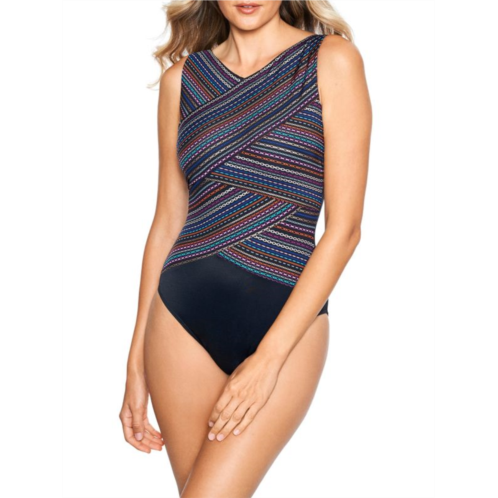 Miraclesuit Plus Shimmer Links One Piece Swimsuit