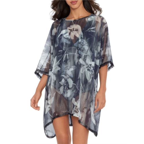 Amoressa by Miraclesuit Ophelia Elsa Floral Silk-Georgette Tunic