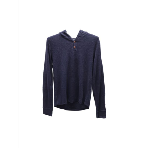 Vince Hooded Sweatshirt In Navy Blue Cotton