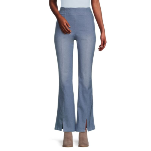 Hue Chambray Flare Pants