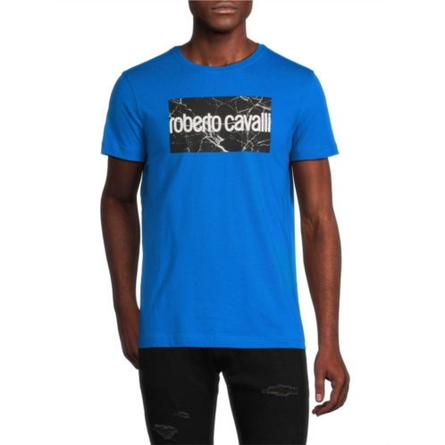 Roberto Cavalli Box Logo Crewneck T Shirt