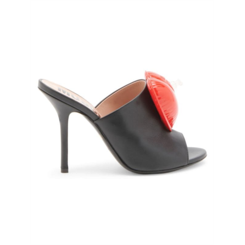 Moschino Inflatable Heart Leather Heel Mules