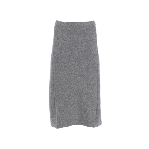 Balenciaga Sparkly Knee-Length Skirt In Silver Viscose