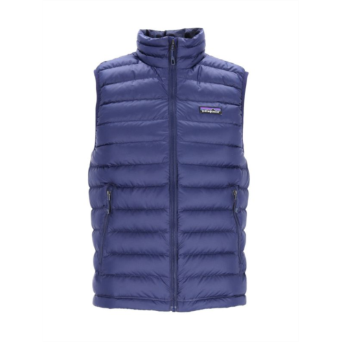 Patagonia Quilted Ripstop Down Gilet In Navy Blue Polyester