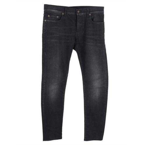 Saint Laurent Slim-Fit Denim Jeans In Black Cotton