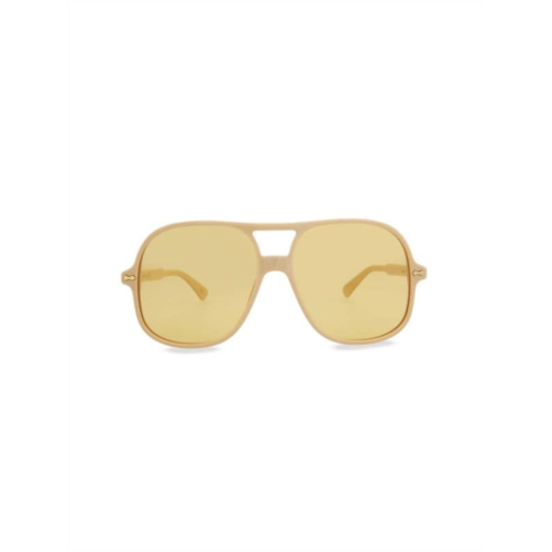 Gucci 58MM Aviator Tinted Sunglasses