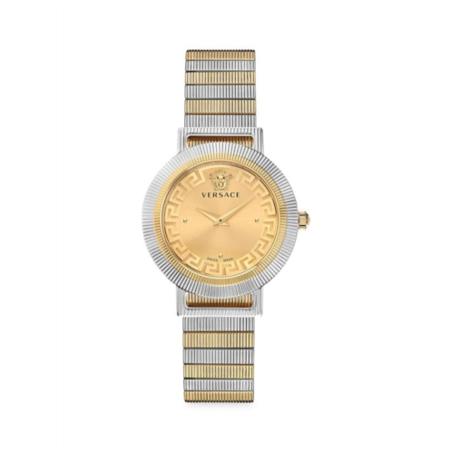 Versace Greca Chic 36MM Two Tone Stainless Steel Bracelet Watch