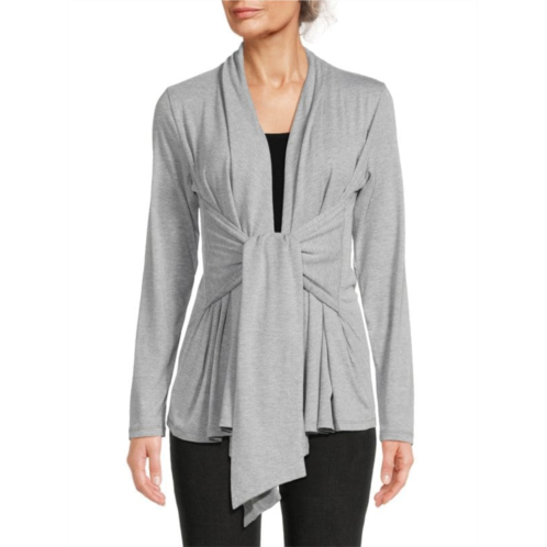 Patrizia Luca Heathered Wrap Cardigan