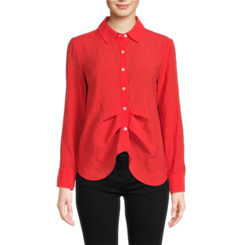 Patrizia Luca Textured Button Up Shirt