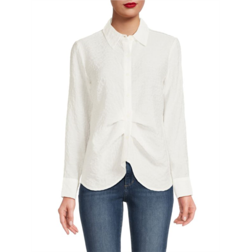 Patrizia Luca Textured Button Up Shirt