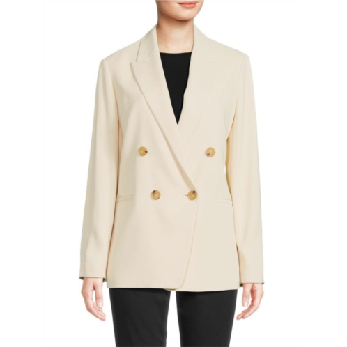 Vince Crepe Double Breasted Blazer